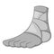 Injured ankle icon monochrome