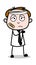 Injured Face - Office Salesman Employee Cartoon Vector Illustration