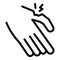 Injured finger icon, outline style