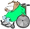Injured man in a wheelchair