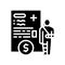 injuries allowance glyph icon vector illustration