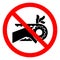Injury Hazard Hand Entanglement Notched Belt Drive Symbol Sign, Vector Illustration, Isolate On White Background Label .EPS10