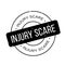 Injury Scare rubber stamp