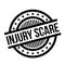 Injury Scare rubber stamp