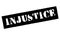 Injustice typographic stamp