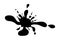 Ink blob, blot, splash silhouette vector symbol icon design.