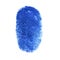 Ink blue fingerprint identification symbol isolated on white