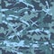 Ink camouflage, modern fashion design. Grunge  camo military uniform. Blue sea shade color, fashionable, fabric. Vector