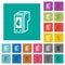 Ink cartridge outline square flat multi colored icons