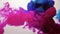 Ink cloud motion magenta pink blue fume puff