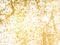 Ink golden blots and scratch Grunge urban background. Texture Vector. Dust overlay distress grain. Gold paint splatter