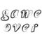 Ink Grunge Game Over Sign. Gaming Concept. Video Game Screen. Typography Design Poster with Lettering