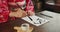 Ink, Japanese writing and hands of woman in home for traditional script, paper and documents. Creative, Asian culture