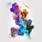 Ink and Smoke: A Watercolor Chromatic Mix - Generative AI