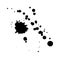 Ink splash collection. Black paint vector splatter. Spray drop texture. Circle watercolor grunge spatter