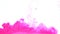 Ink splash water magenta pink paint motion white