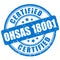 Ink stamp Ohsas 18001 certified