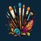 Inked Elegance: Collection of Uniquely Designed Tattoo Brushes and Applicators
