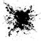 Inky black splat