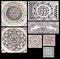 Inlaid marble Gothic ornaments