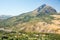 Inland mountain landscape of inner Sicily in summer day, Sicily island