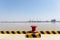 Inland pier and yangtze river landscape