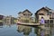 Inle Lake Canoe floating wooden house