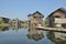 Inle Lake Canoe floating wooden house