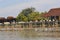 Inle Lake floating house with Pigeons
