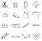 Inline Extreme Sport Icons Thin Line Vector Illustration Set