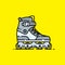 Inline skates line icon