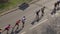 Inline speed skating on a highway