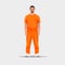 inmate vector flat minimalistic asset isolated illustration