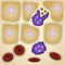 Innate immune system: neutrophils cells in skin, vector illustration