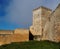 Inner court of Castello di Lombardia medieval cast