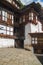 The inner courtyard of the Chagri Cheri Dorjeden Monastery in Bhutan
