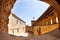 Inner courtyard of Chateau Comtal at Carcassonne