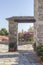 The inner courtyard of the Christian temple of Zoodochos Pigi in Vizitsa village South Pelion, Prefecture of Magnesia, Greece