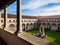 Inner courtyard of the cloister of the abbey of Carceri.