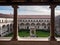 Inner courtyard of the cloister of the abbey of Carceri.