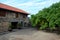 Inner courtyard and doorway Fort Hammenhiel Resort hotel Jaffna Sri Lanka