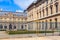 Inner courtyard and exterior of The Louvre Museum, France