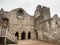 The inner courtyard inside the ruins of Chepstow Castle, Wales