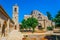 Inner courtyard of Saint Barnabas Monastery near Famagusta, Cyprus