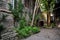 The inner courtyard of St. Catherine`s Dominican Monastery, one of the oldest buildings in Tallinn Estonia