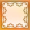 Inner decorated baroque bronze square frame vector