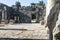 The inner hall in ruins of the Big Sinagogue of the Talmudic Period in Bar`am National Park in Israel.