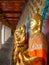 In the inner hallway of Wat Arun, there is a Buddha image on the side of the wall showing the Thai architecture assembly work.