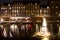 Inner harbour Bassin in Maastricht by night