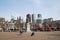 Inner square called Plein in the city center of Den Haag with the skyline of the town.